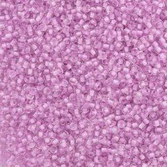 50g Czech Seed Bead 10/0 Crystal Lined Lilac Terra (38326)