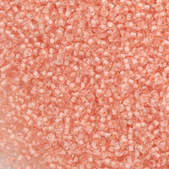 50g Czech Seed Bead 10/0 Color Lined Terra Peach (38387)