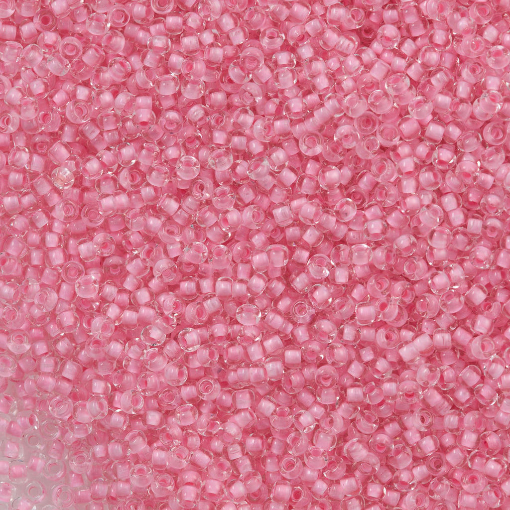 Czech Seed Bead 10/0 Crystal Lined Dyed Pink Terra (38394)