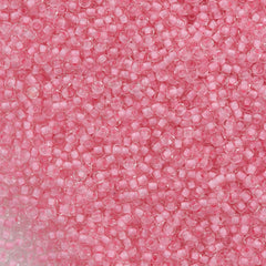 50g Czech Seed Bead 10/0 Crystal Lined Dyed Pink Terra (38394)