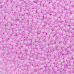 50g Czech Seed Bead 10/0 Opaque Dyed Pink Rose Iris (57526)
