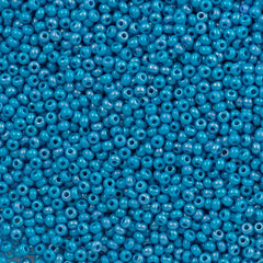 50g Czech Seed Bead 10/0 Opaque Light Blue AB (64050)