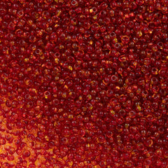 Czech Seed Bead 10/0 Transparent Harlequin Fire (81797)