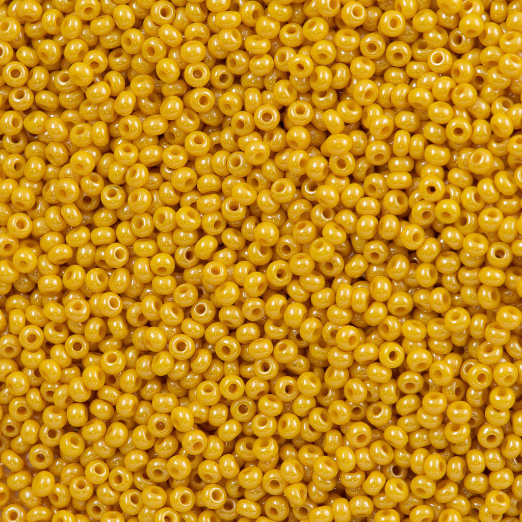 Czech Seed Bead 10/0 Opaque Luster Mustard (83111)