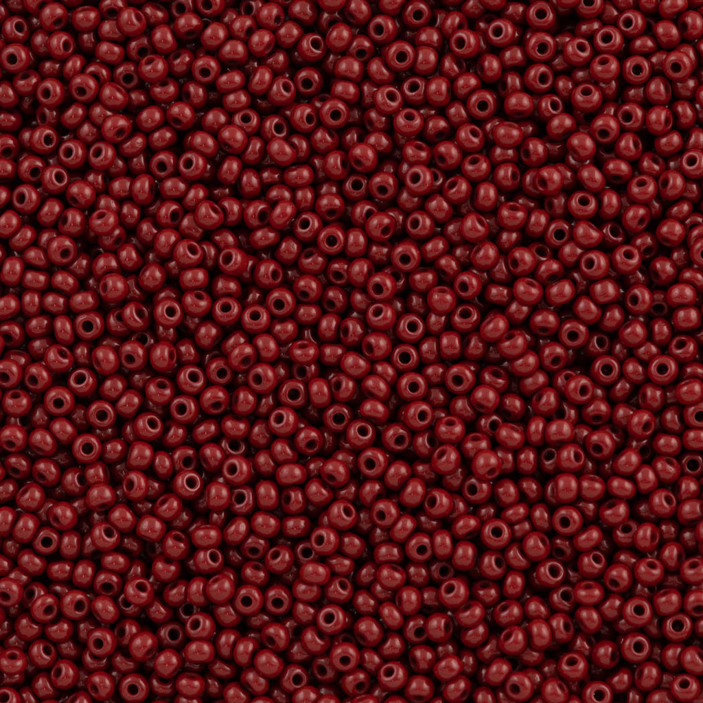 Czech Seed Bead 11/0 Opaque Brick Red 2-inch Tube (93300)