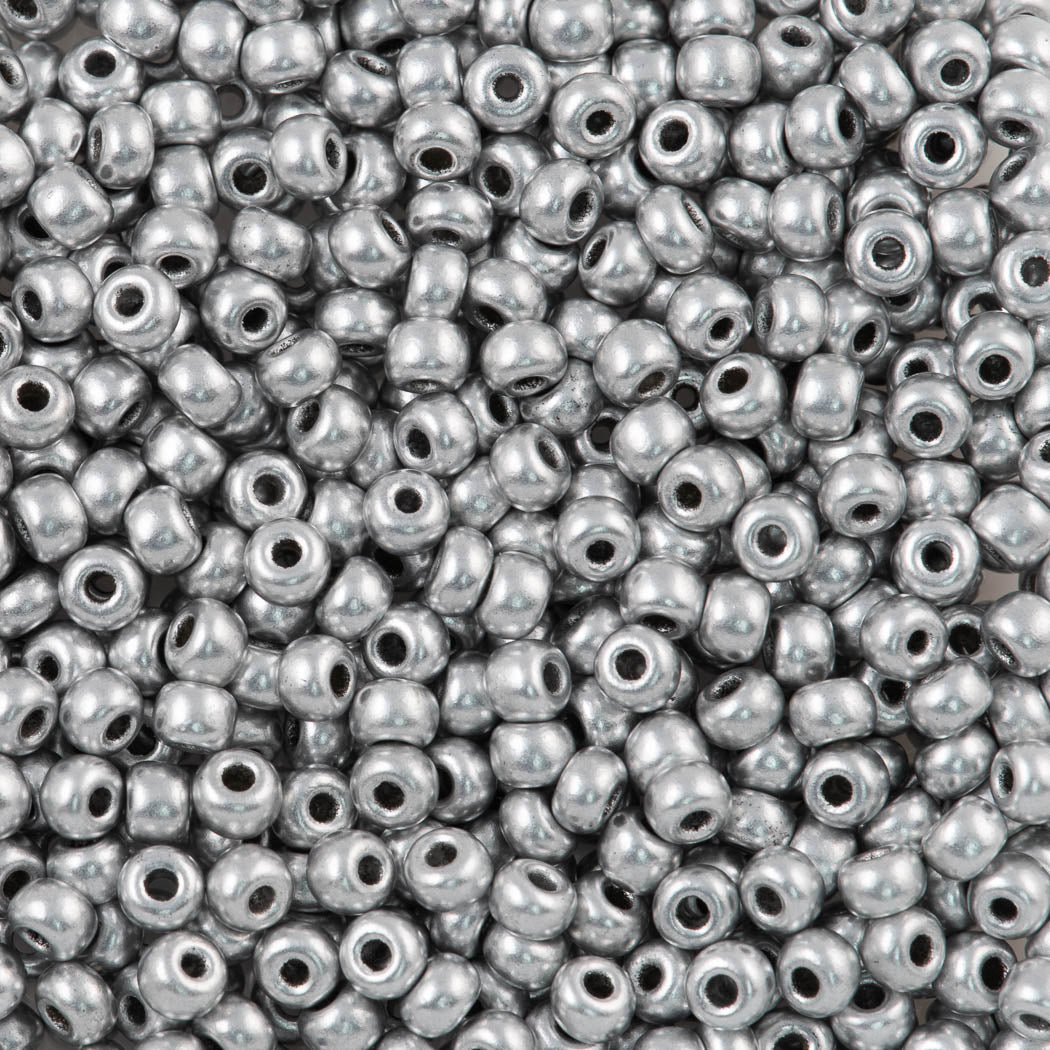 Czech Seed Bead 11/0 Bright Silver 50g (01700) – Aura Crystals, LLC