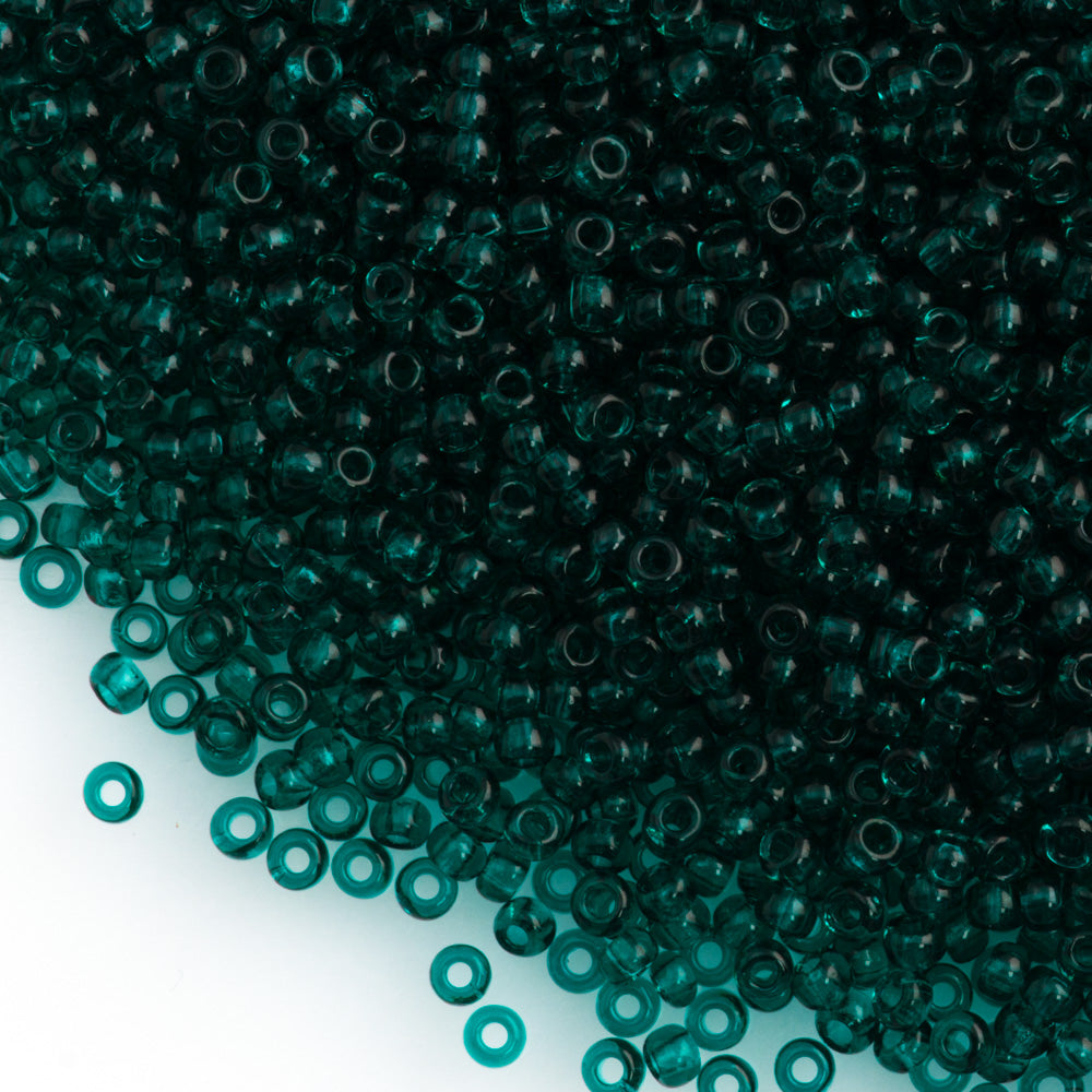Czech Seed Bead 11/0 Green Transparent 2-inch Tube (50060)