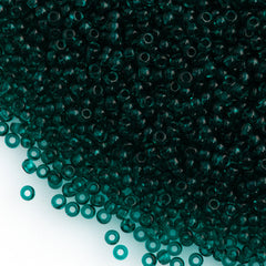 Czech Seed Bead 11/0 Green Transparent 2-inch Tube (50060)