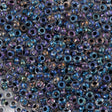 Czech Seed Bead 11/0 Black Lined AB 2-inch Tube (58549)