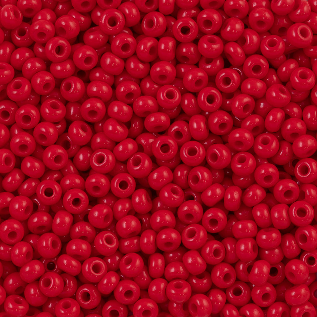 Czech Seed Bead 10/0 Opaque Cherry Red (93190)