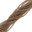 100 Czech Fire Polished 2mm Round Bead Gold Suede Smoky Topaz (10230MSG)