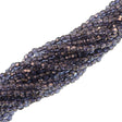 100 Czech Fire Polished 2mm Round Bead Montana Blue Luster (14435)