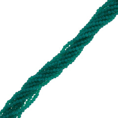 200 Czech 3mm Pressed Glass Round Beads Opaque Turquoise (63130)