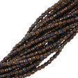 100 Czech Fire Polished 3mm Round Bead Matte Bronze Vega Jet (23980YM)