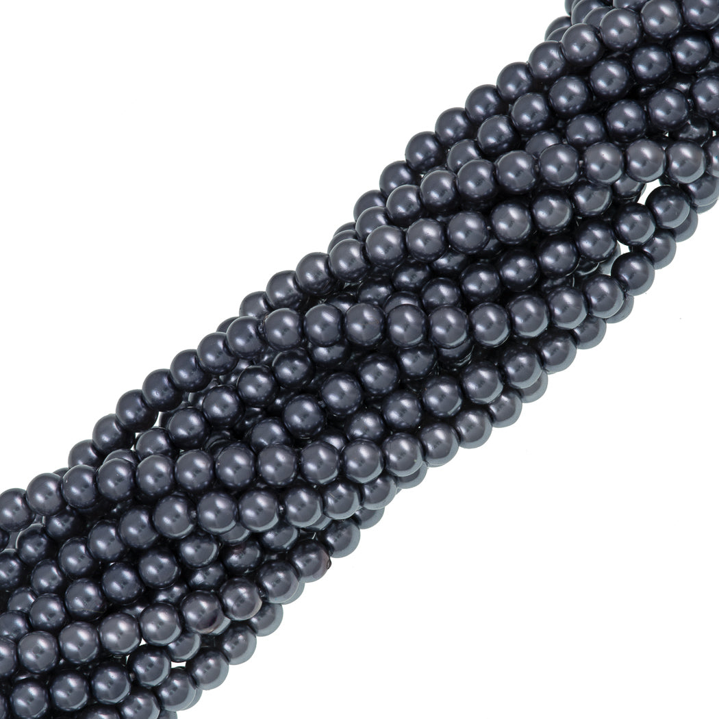 100 Czech 4mm Round Storm Glass Pearl Coat Beads – Aura Crystals, LLC