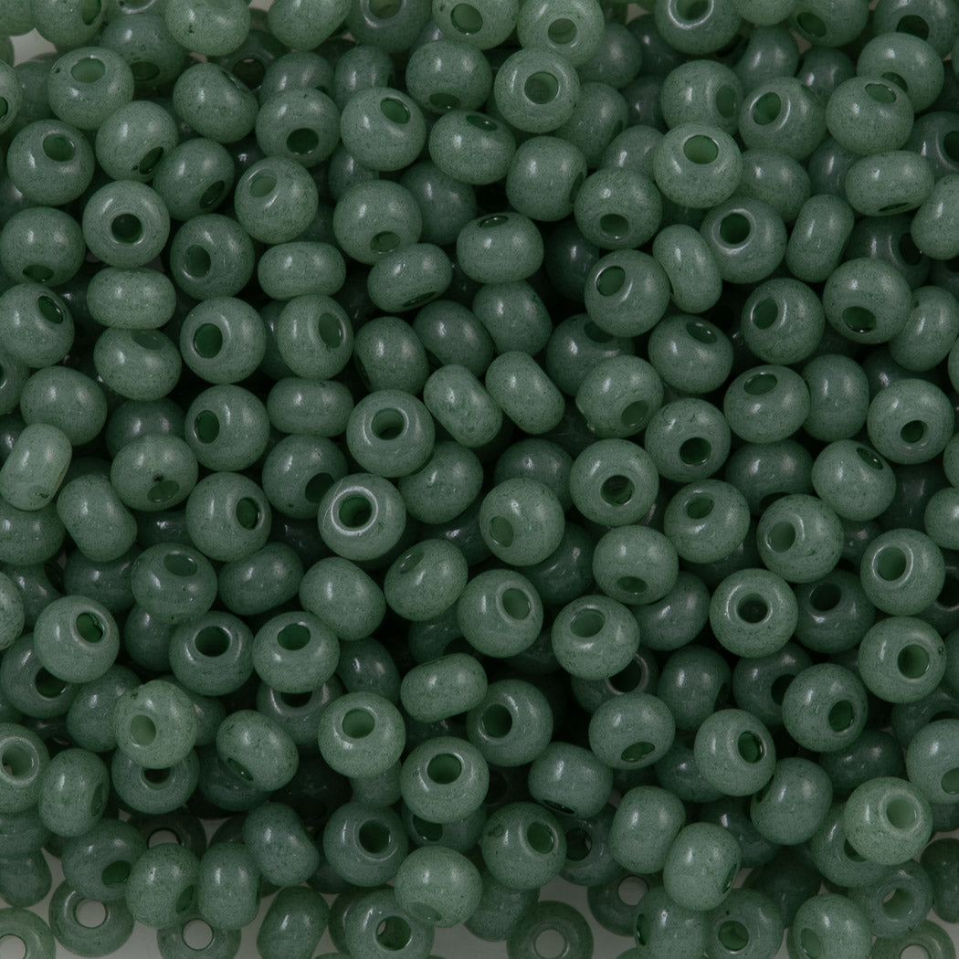 Czech Seed Bead 6/0 Solgel Aqua Opal 2-inch Tube (02634)