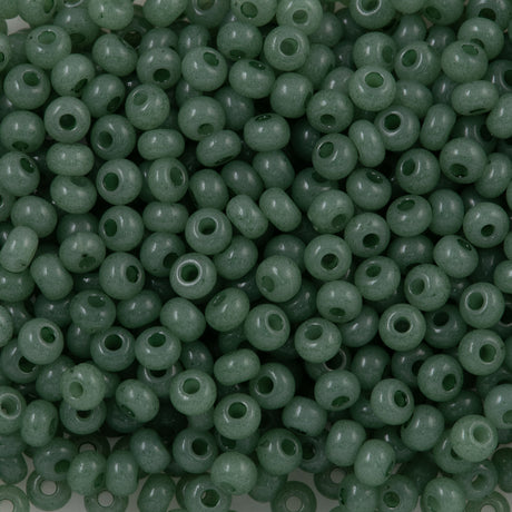 Czech Seed Bead 6/0 Solgel Aqua Opal 2-inch Tube (02634)