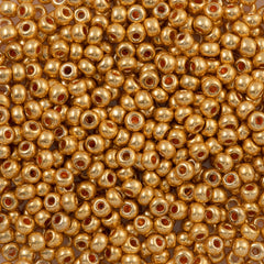 Czech Seed Bead 6/0 Metallic Gold 20g Tube (18581)