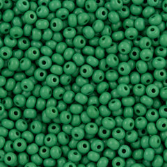 Czech Seed Bead 6/0 Green Opaque 2-inch Tube (53250)