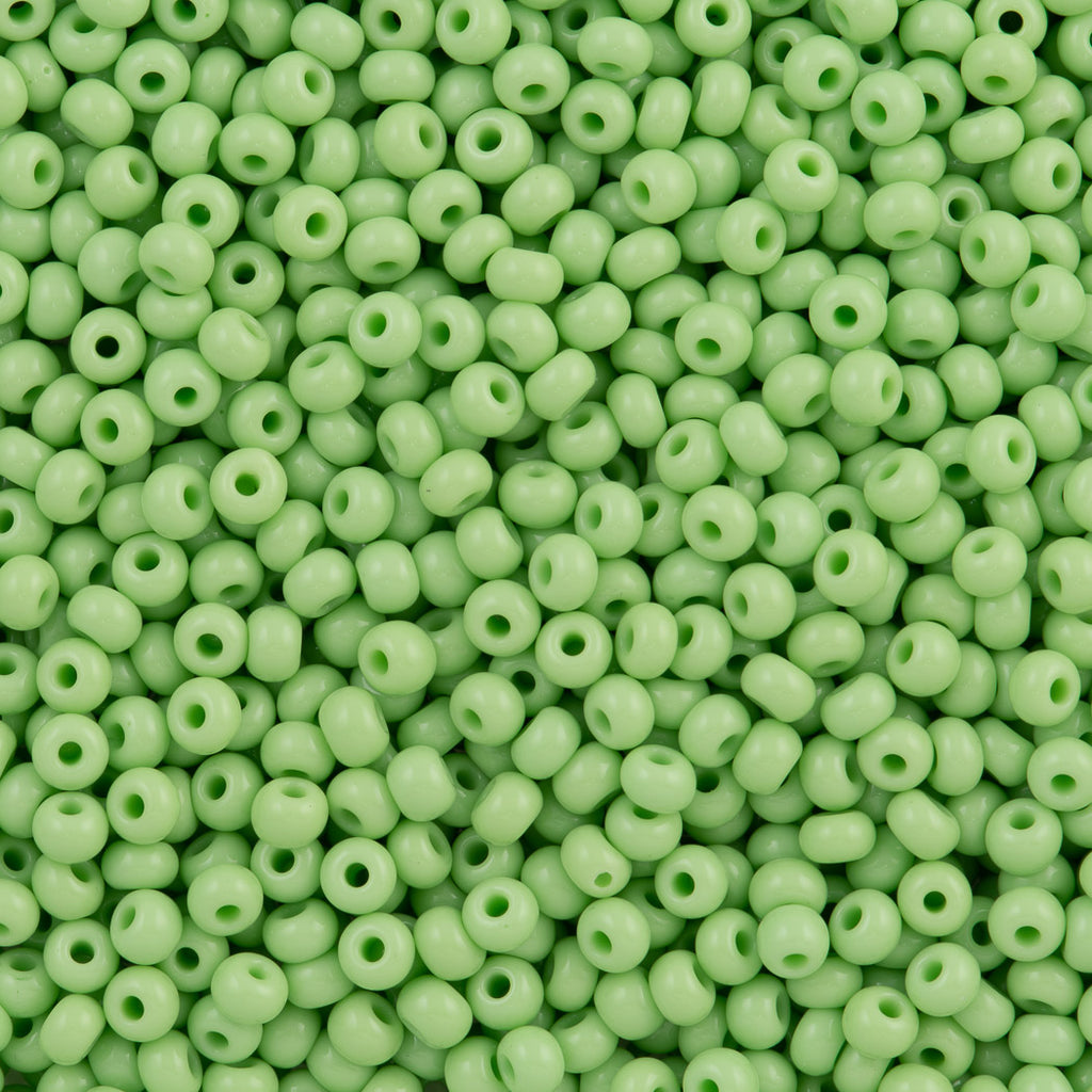 Czech Seed Bead 6/0 Opaque Spring Green 2-inch Tube (53410)