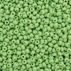 Czech Seed Bead 6/0 Opaque Spring Green 2-inch Tube (53410)