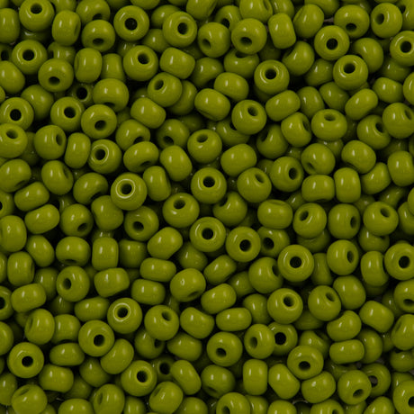 Czech Seed Bead 6/0 Opaque Dark Jade 2-inch Tube (53270)