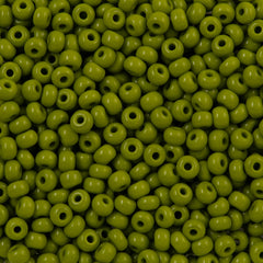 Czech Seed Bead 6/0 Opaque Olive 20g Tube (53430)