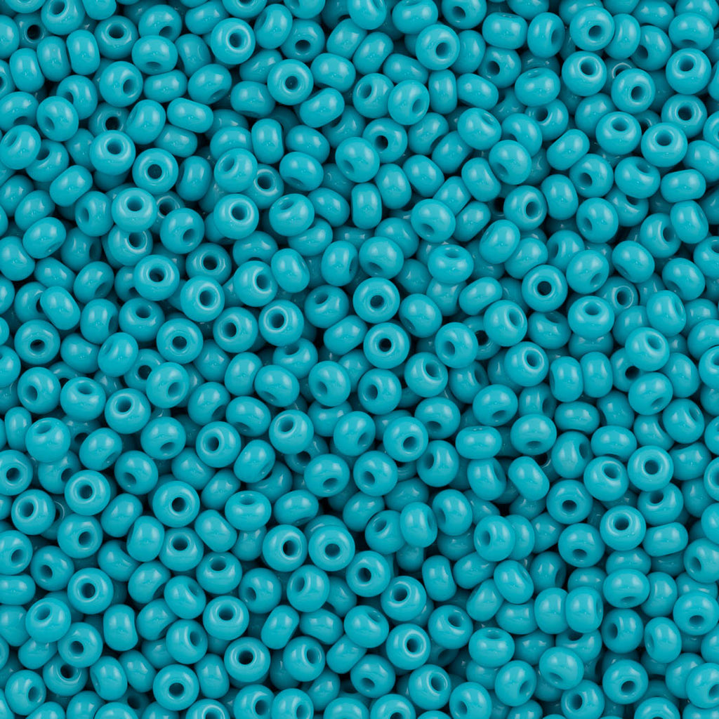 Czech Seed Bead 6/0 Opaque Turquoise Blue 2-inch Tube (63030)