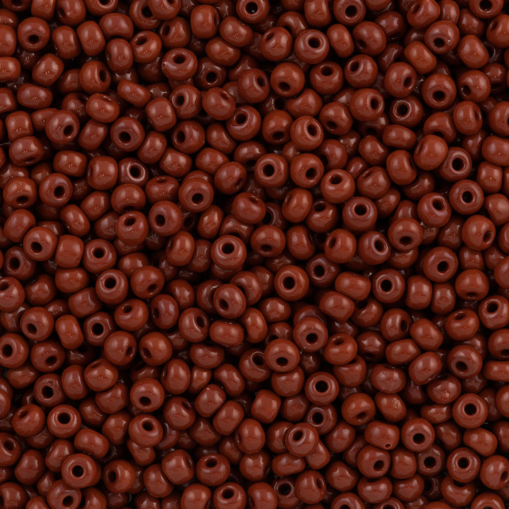 Czech Seed Bead 6/0 Opaque Brick Red 50g (93300)