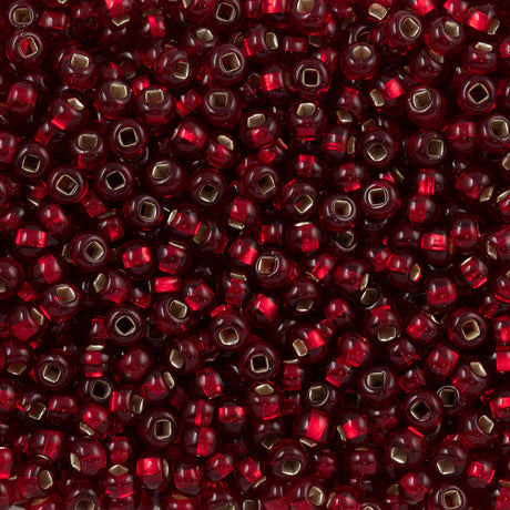 Czech Seed Bead 6/0 Ruby Silver Lined 2-inch Tube (97090)