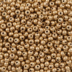 Czech Seed Bead 6/0 Pale Bronze Gold 2-inch Tube (01710)