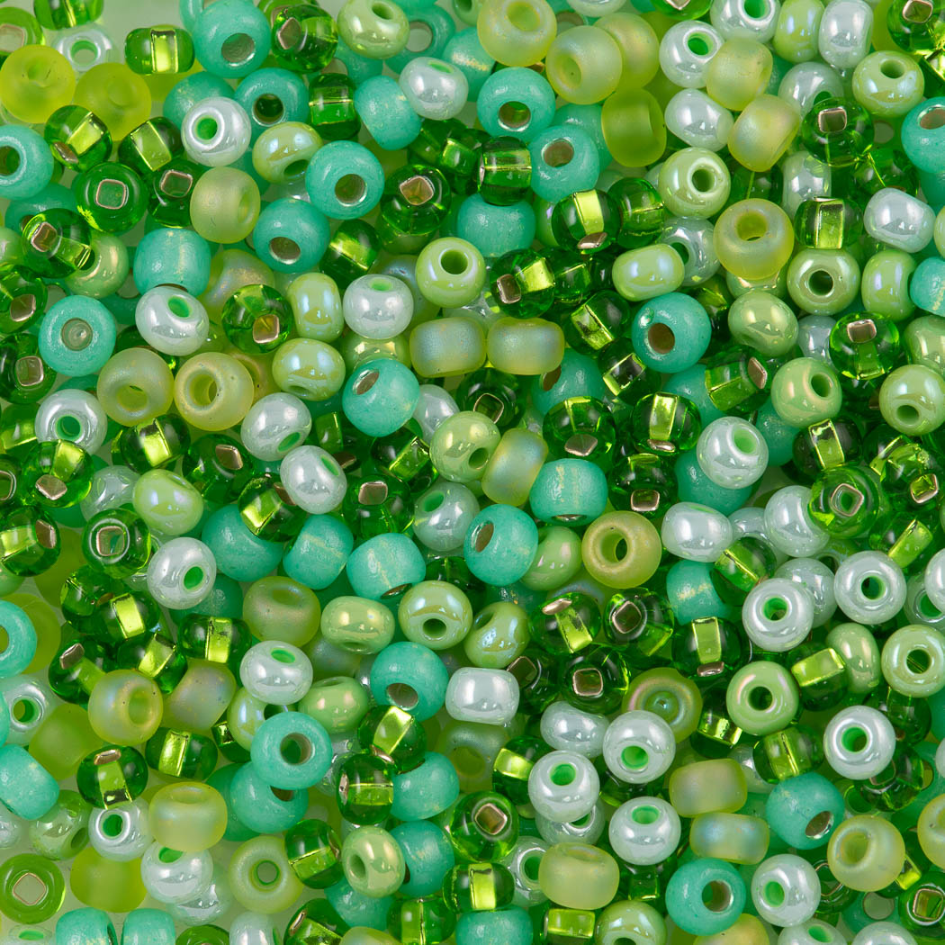 Czech Seed Bead 6/0 Rainforest Mix 2-inch Tube (19131)