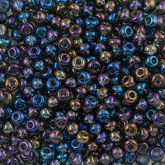 Czech Seed Bead 6/0 Black Diamond AB 20g Tube (41010)