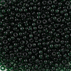 Preciosa Seed Bead 6/0 Dark Green Transparent (50150)