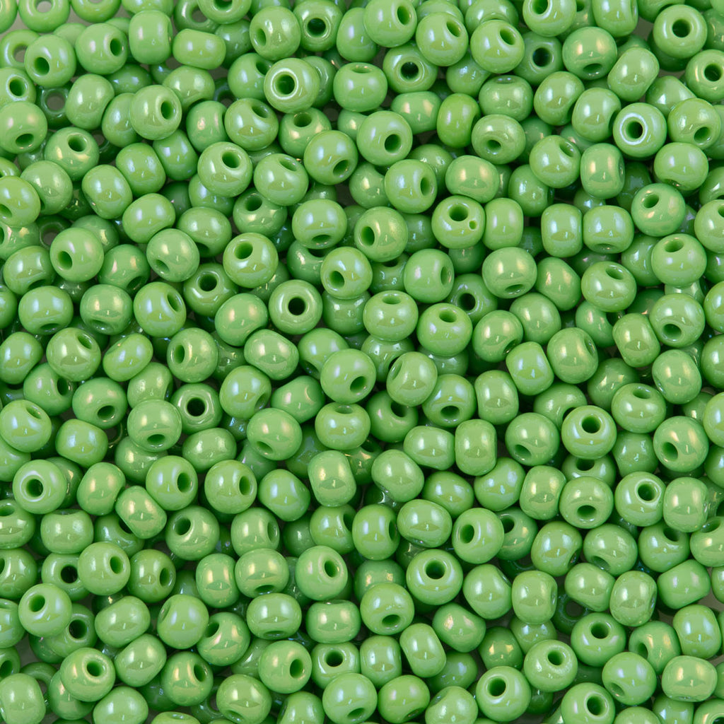 Preciosa Seed Bead 6/0 Pale Green AB (54310)