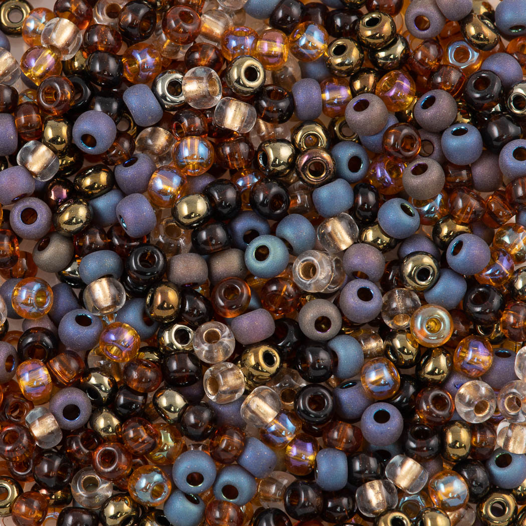 Czech Seed Bead 6/0 Mix Evergreen 2-inch Tube (MIX03)