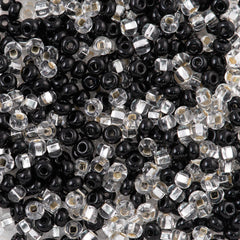 Czech Seed Bead 6/0 Black Tie Affair Mix 20g Tube (MIX37)