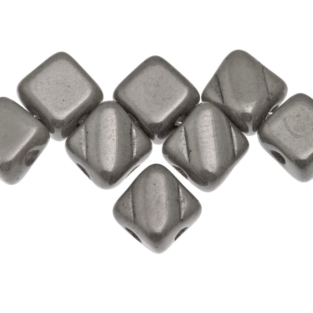 6mm Czech Silky Diamond Beads