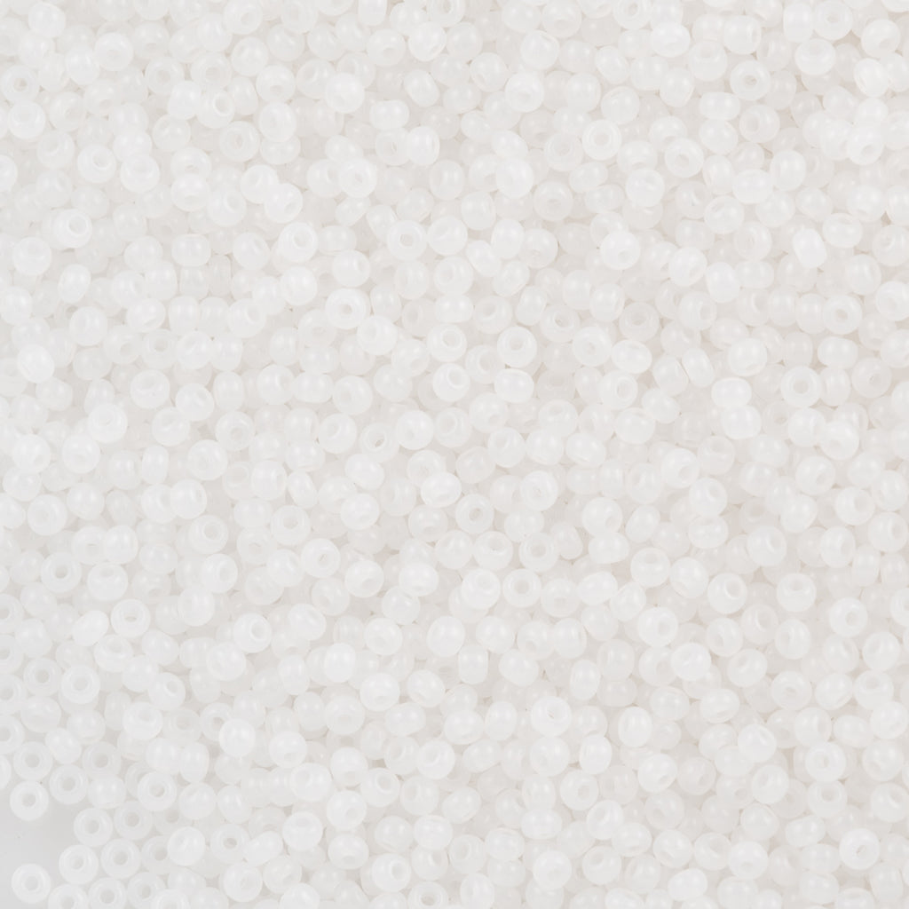 Czech Seed Bead 8/0 Snow White Alabaster 2-inch Tube (02090)