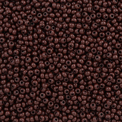 Czech Seed Bead 8/0 Opaque Dark Brown 2-inch Tube (13780)