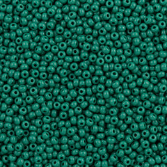 Czech Seed Bead 8/0 Opaque Forest Green 2-inch Tube (53240)