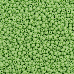 Czech Seed Bead 8/0 Opaque Spring Green 2-inch Tube (53410)