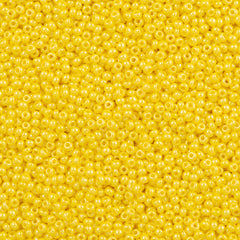 Czech Seed Bead 8/0 Opaque Yellow Luster 2-inch Tube (88110)
