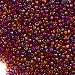 Czech Seed Bead 8/0 Transparent Ruby AB 50g (91090)