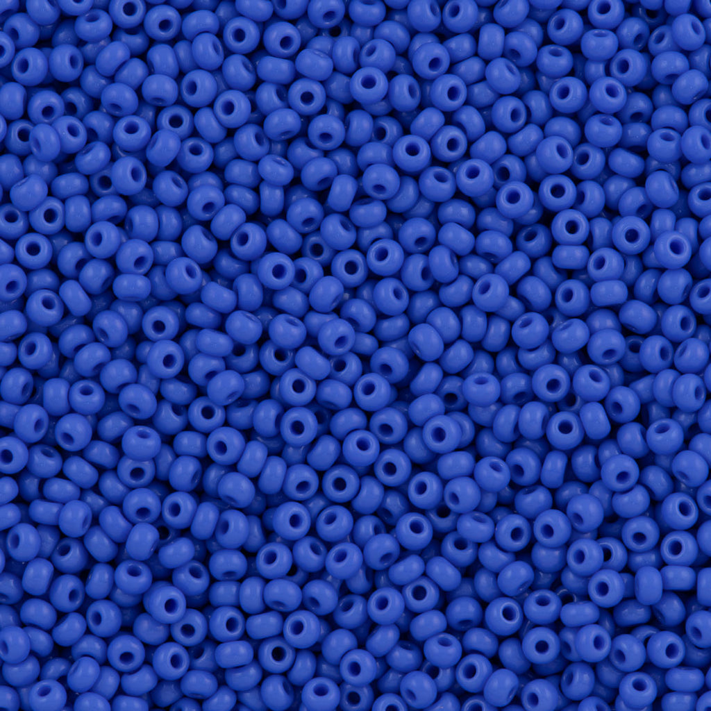 Czech Seed Bead 8/0 Opaque Medium Blue 2-inch Tube (33040)