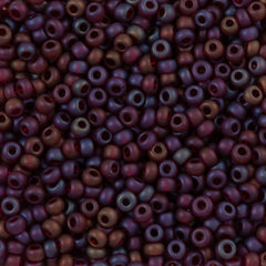Czech Seed Bead 8/0 Garnet Matte AB 22g Tube (91120M)