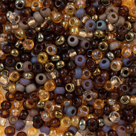 Czech Seed Bead 8/0 Mix Evergreen 2-inch Tube (MIX03)