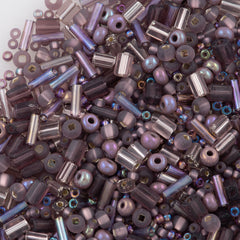Czech Seed Bead Assorted Purple Mix 20g Tube
