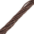 100 Czech Fire Polished 3mm Round Bead Sueded Gold Ash Rose (08A01)