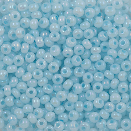 Czech Seed Bead 6/0 Light Green Silver Lined 2-inch Tube (57430)
